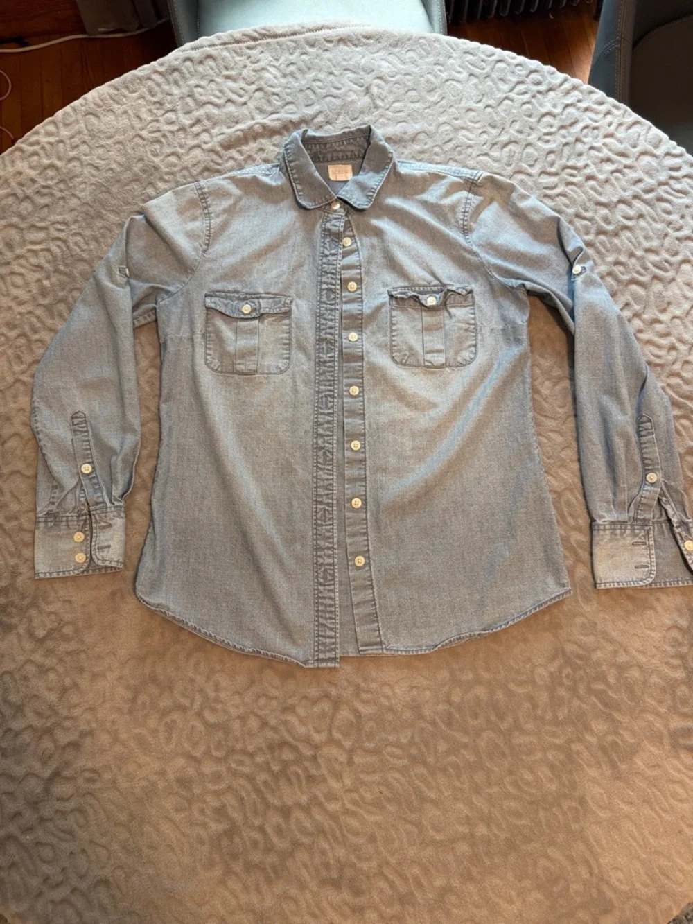 J. Crew Light Blue Denim Button-Down Shirt
